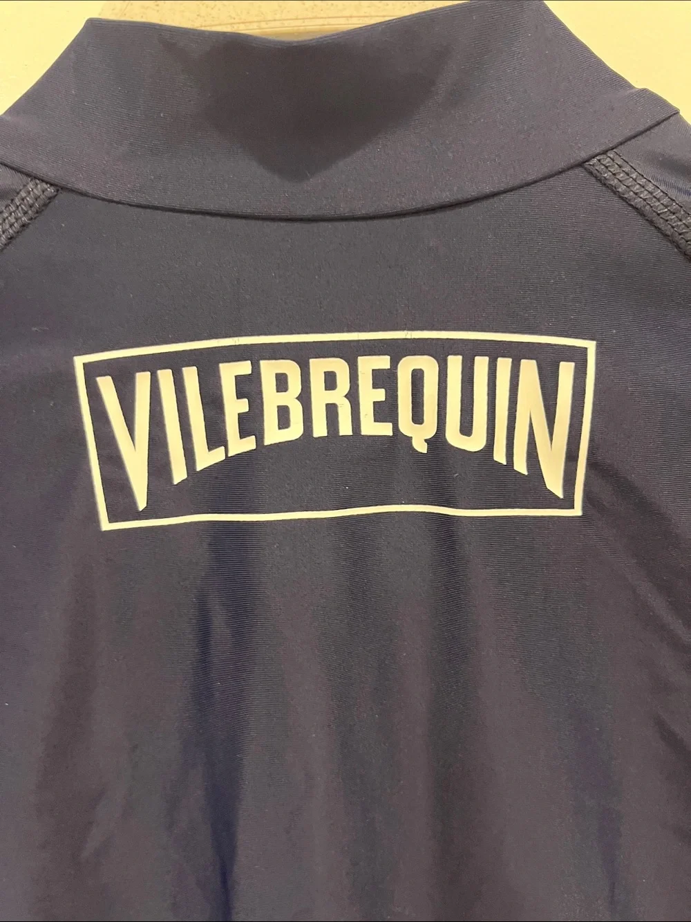 Vilebrequin Navy Zip-Front Rash Guard with Multicolor Turtle Print Swim Trunks